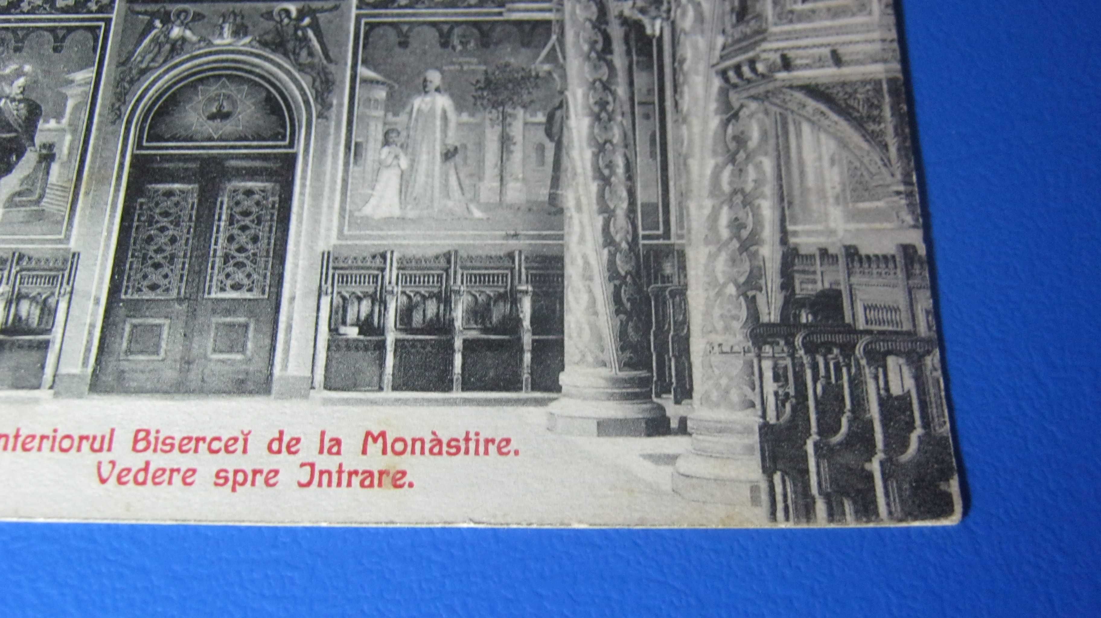 Ilustrata veche/Carte Postala-SINAIA,Interiorul Bisericei,1916.