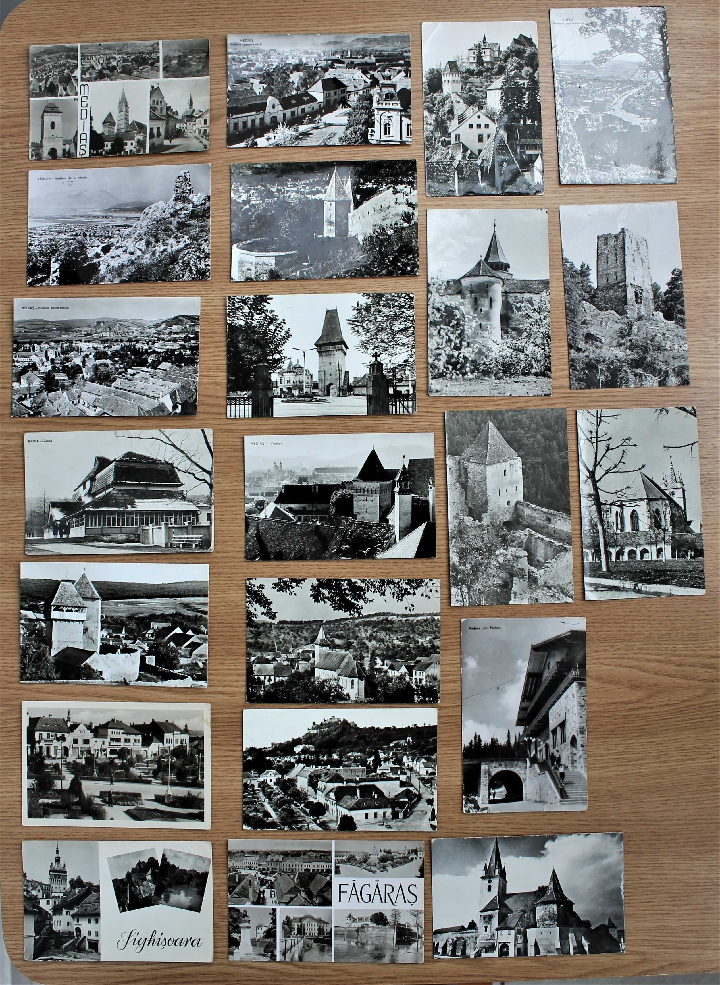 Lot carti postale romanesti anii 60 (Sibiu, Brasov, Mures)