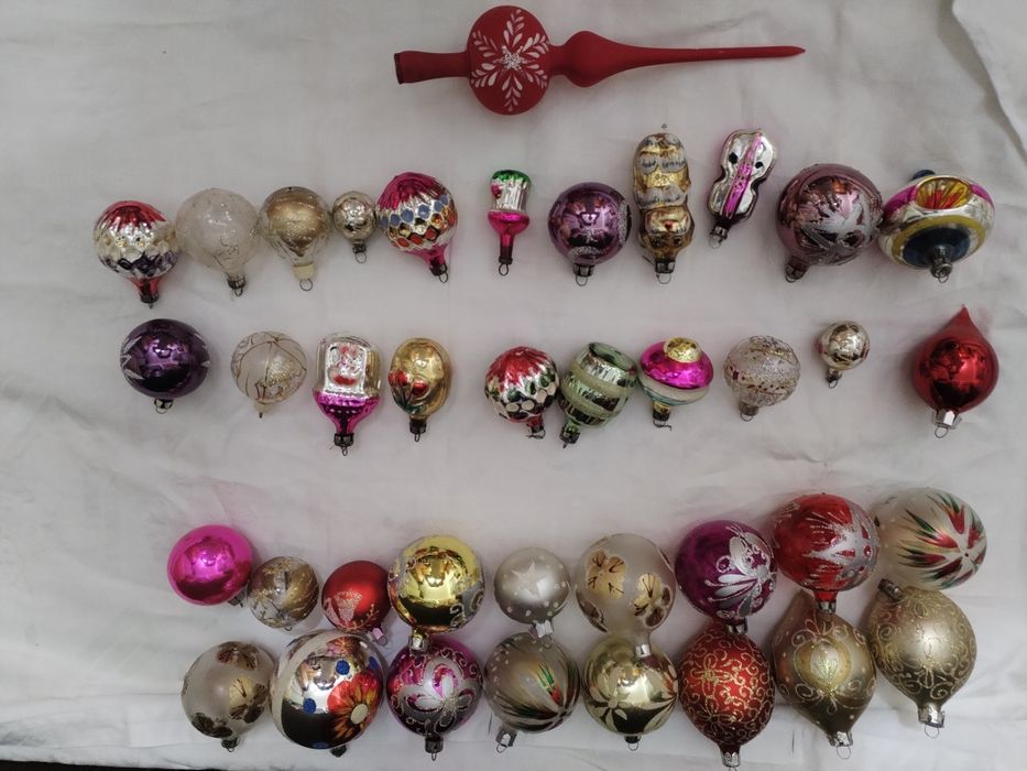 Globulețe vintage din sticlă 39 bucăți