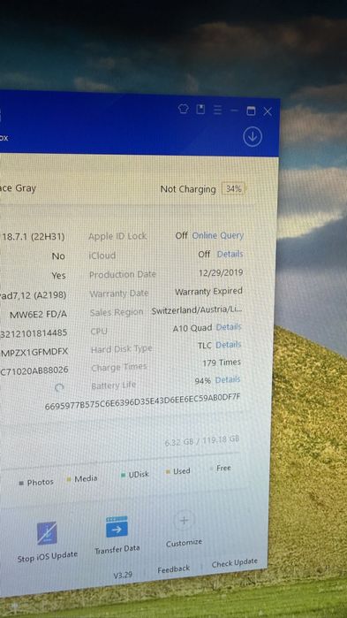 iPad 7th gen 128gb + cablu încărcare/ husă