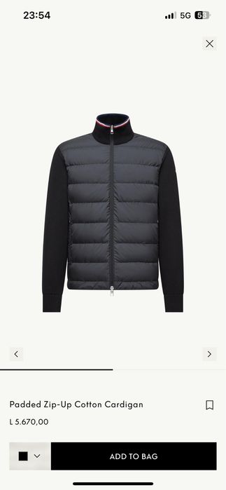 Cardigan Moncler Barbati XL Original!