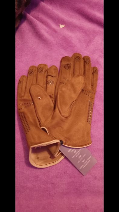 Mănuși bărbați pielea compatibil cu ecran tactil