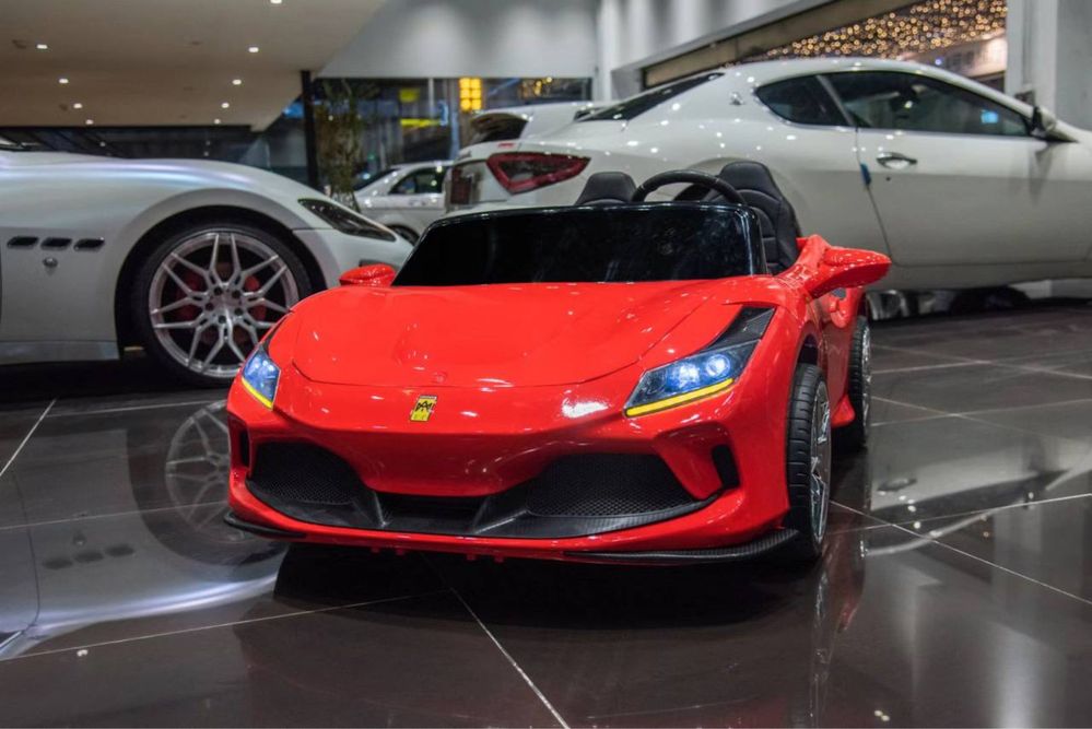 Большая детская машина Ferrari F8 двухмесная до 110кг болалар машинаси