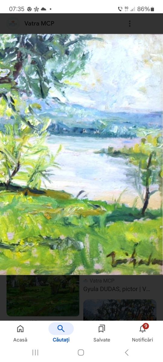 Pictură" Ograda cu animale", Mihail Poiana Mihalcea(1903 Poiana-1966)