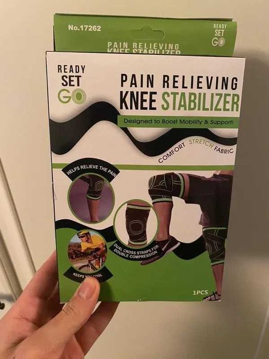 Комплект от 2 броя Спортни Наколенки с регулируеми връзки, Еластични