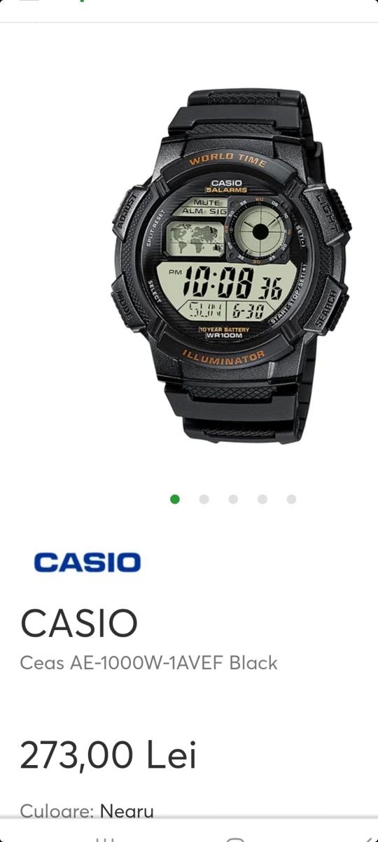 Ceas CASIO iLLUMINATOR- Original nou