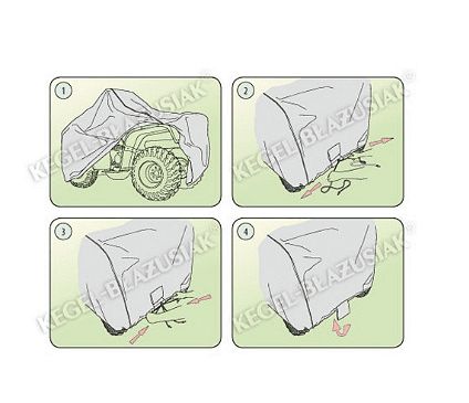 Сиво покривало kegel серия basic за atv, размер l box quad
