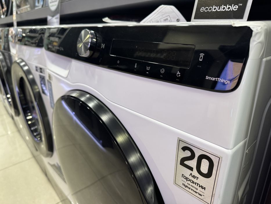 Стиральная машина SAMSUNG 8 кг WW80AG6L28BELD AI Inverter EcoBubble