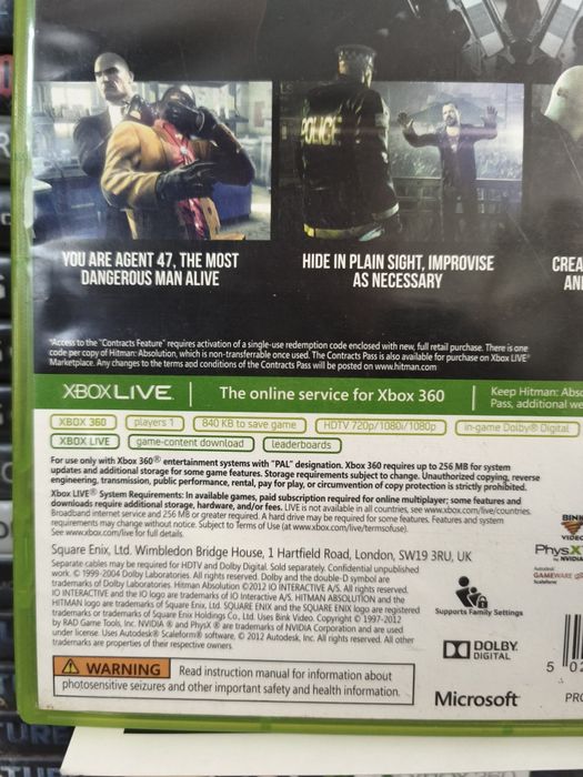 Joc/jocuri Hitman Absolution Xbox360/Xbox One original