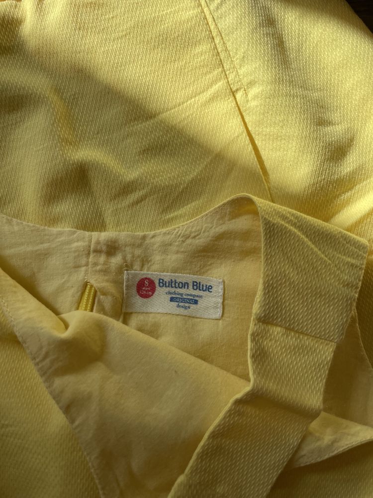 Желтый комплект юбка и топ на девочку 134-146 рост