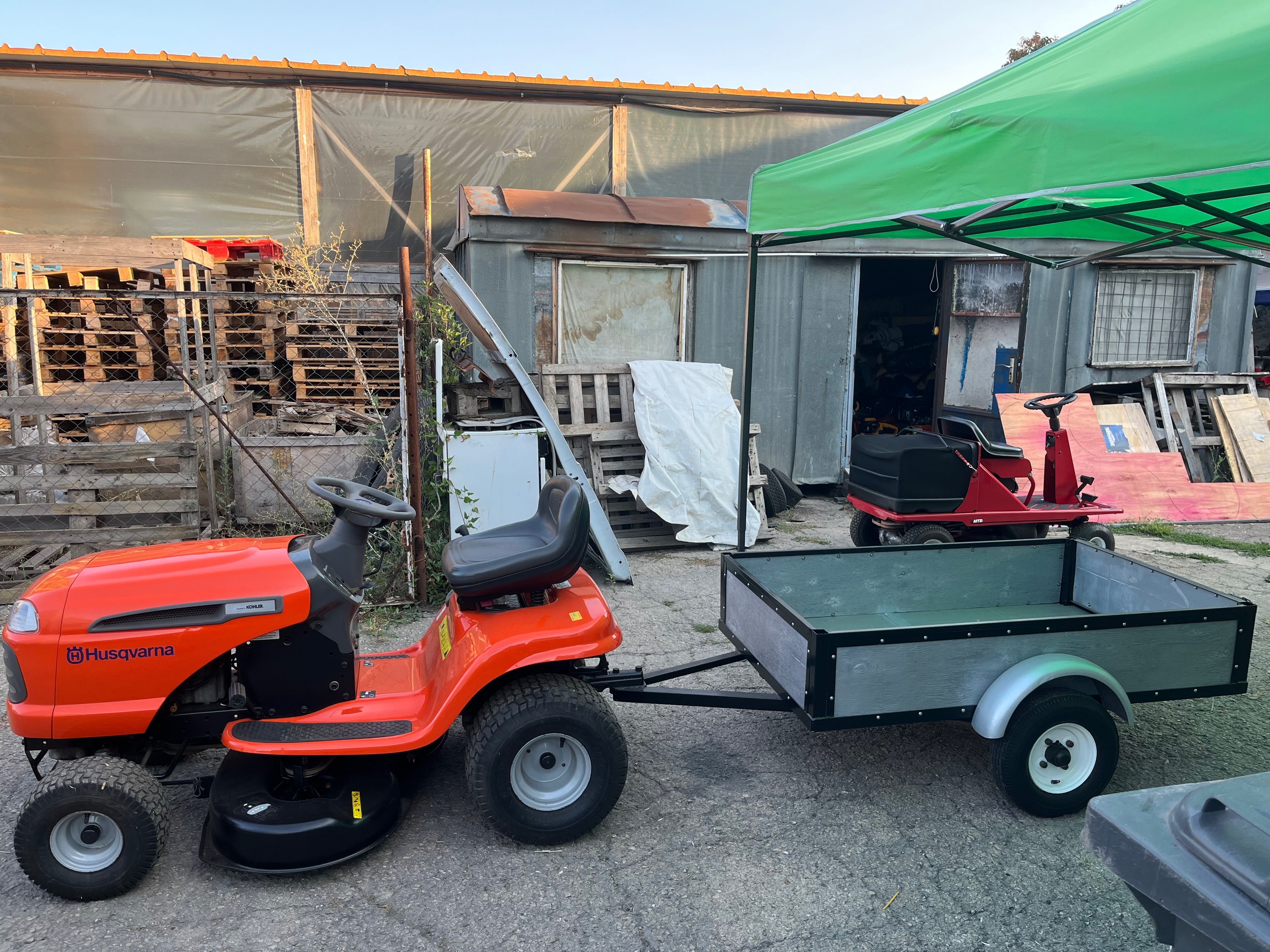 Тракторна косачка HusgVarna 17.0 hp USA + Ремарке