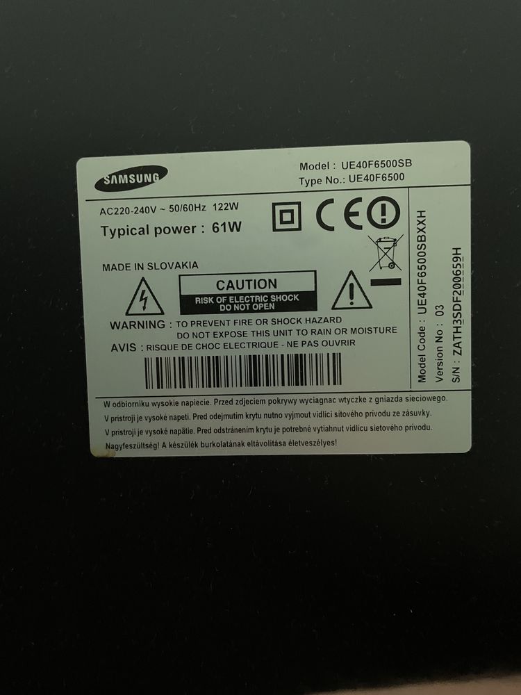Samsung 3D smart TV Samsung UE40F6500SB 6 Series - 40"