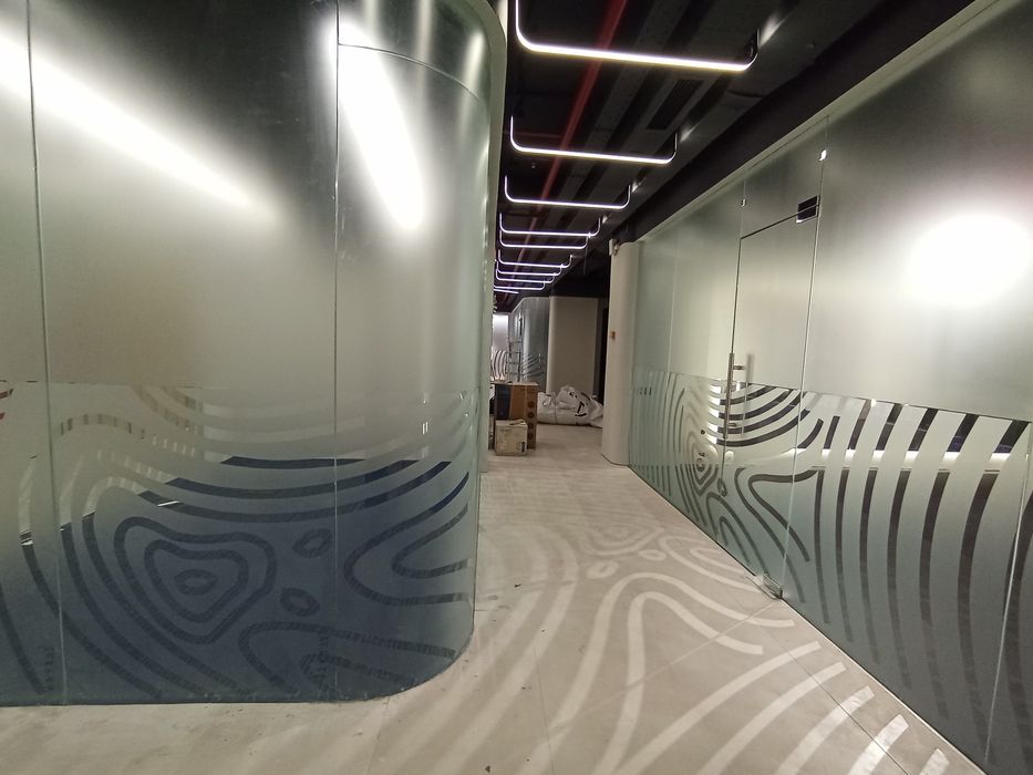 матовая пленки оракал туманка тонировка офис ва здания ойналарига