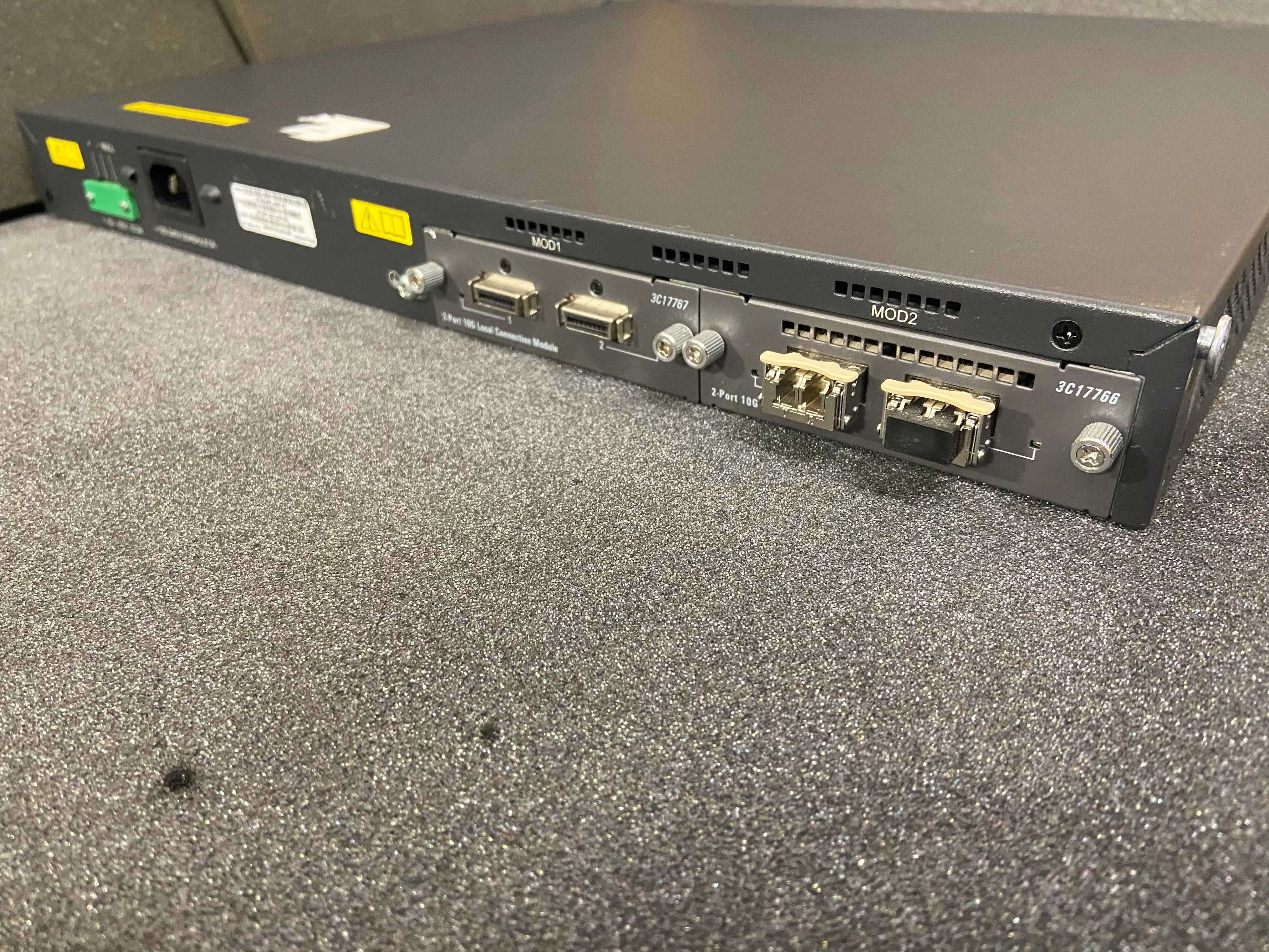 3Com 4800G PoE 48 портов гигабитов мрежов суич, 4x SFP, 2x 10Gb XFP
