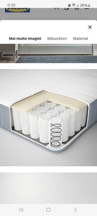 Saltea cu arcuri împachetate VESTEROY