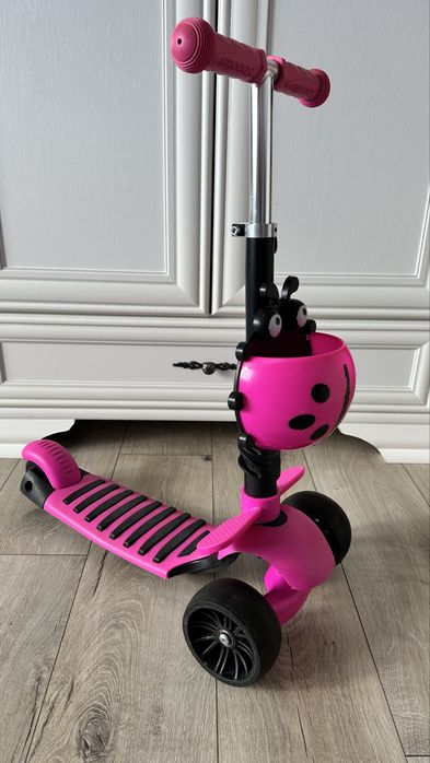 Trotineta Action One Smart 3 IN 1 cu roti luminoase roz