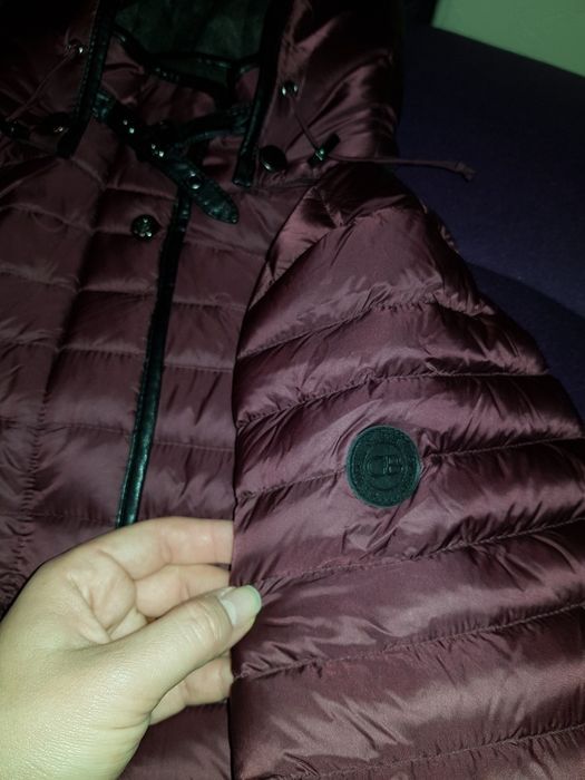 Geaca subtire grena umplutura naturala marimea 44-46, ca noua