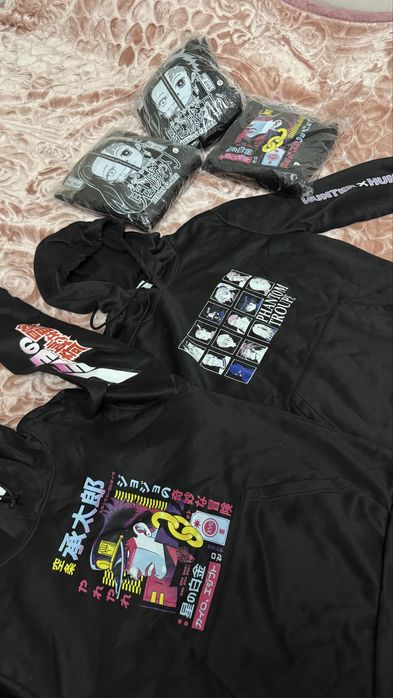 Худи Аниме черные новые