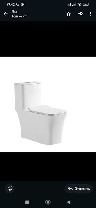 Унитаз с бочком, унитаз монолит новый