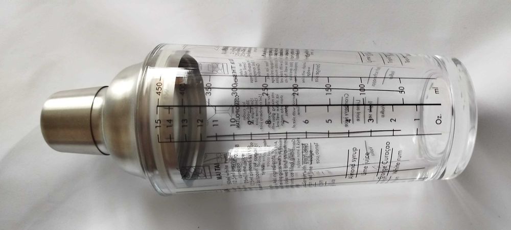 Нов шейкър за шотове и коктейли от стъкло с рецепти