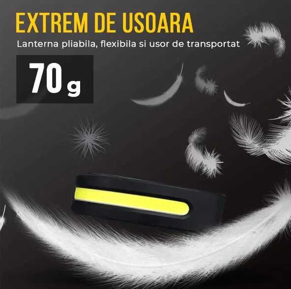 LANTERNA CAP DUAL LED CU ACUMULATOR si iluminare unghi larg 230grade