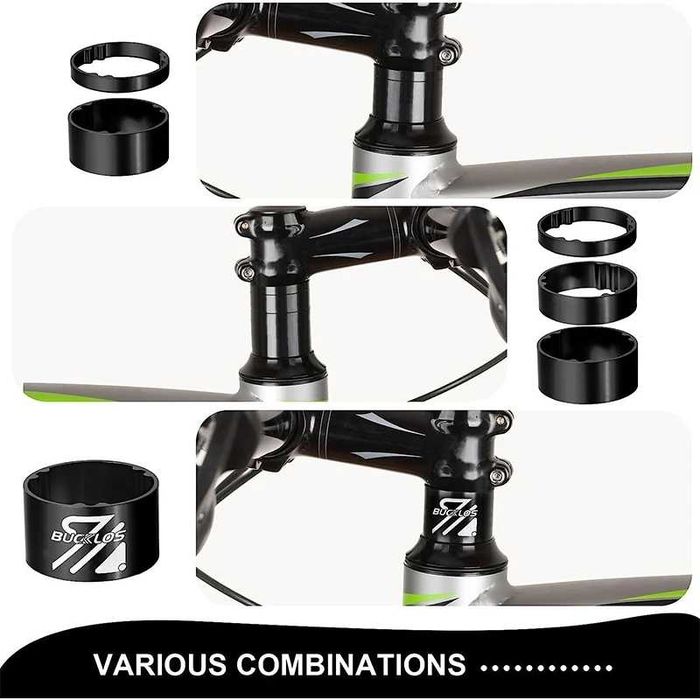 Set 11 distantiere furca bicicleta, aliaj de aluminiu ultrausoare