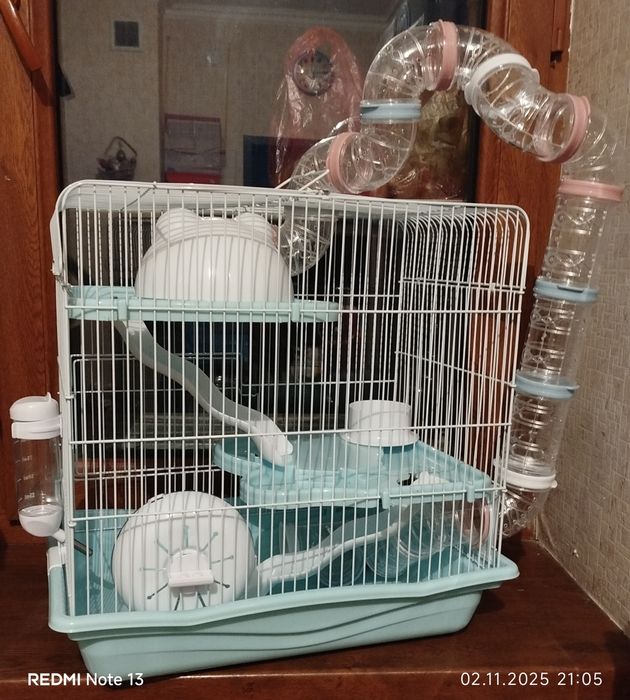 Клетка 2х этажная для хомячков