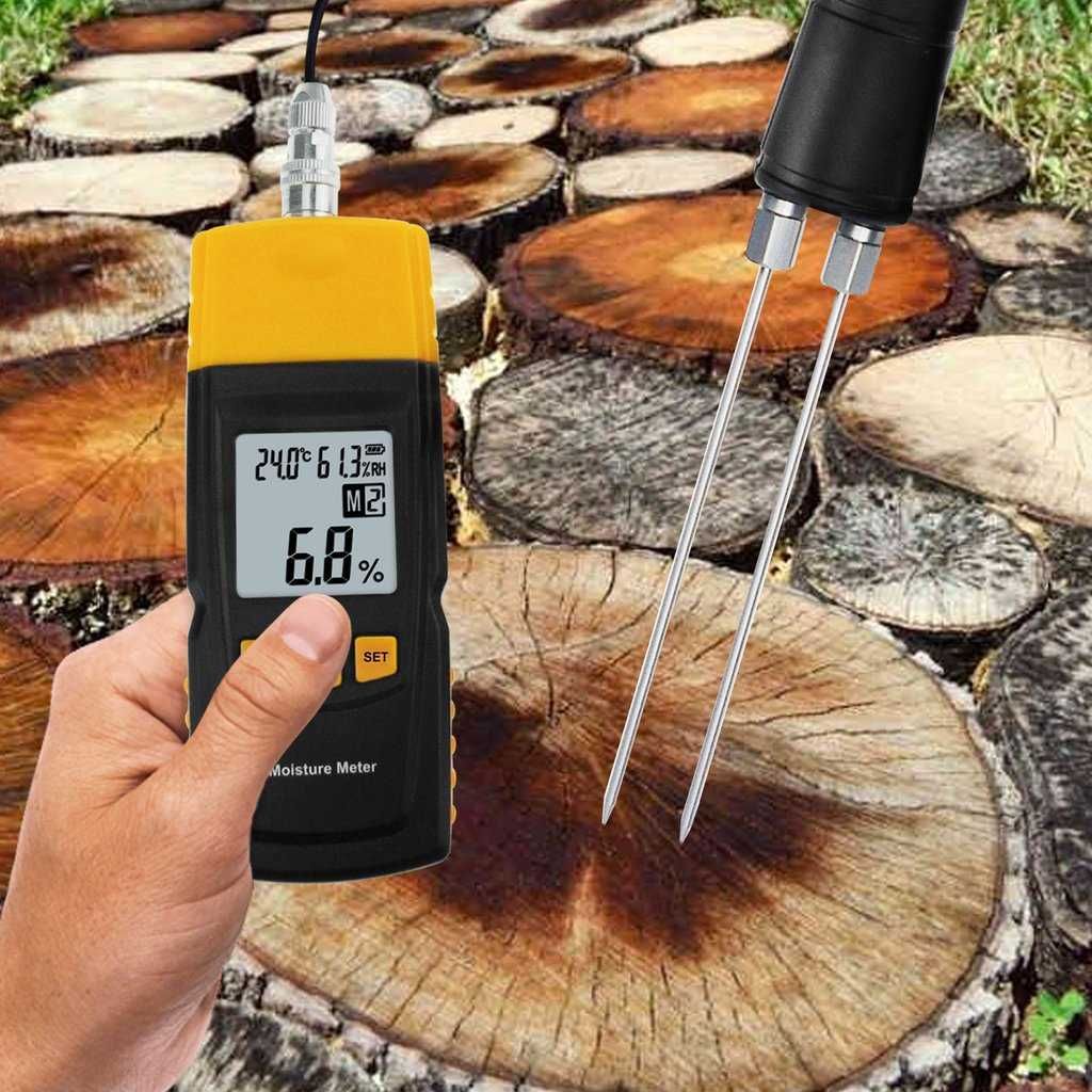 Цифров уред за измерване на влажността на дърво, дървен материал