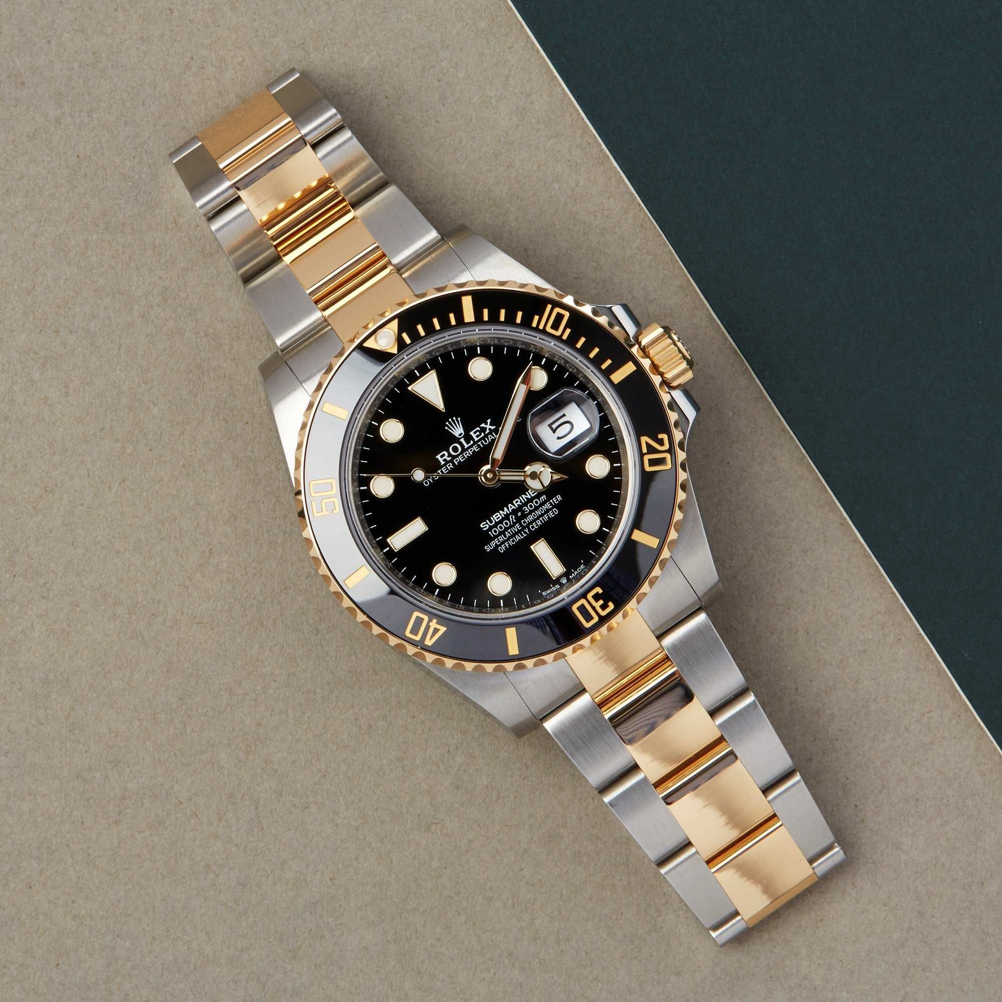 Rolex Submariner AUTOMATIC Gold/Silver Black Luxury 41 MM