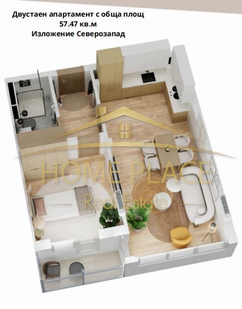 Продава се Двустаен апартамент в Варна, Кайсиева градина - 57 кв.м за 1665 €/кв.м - Снимка #2