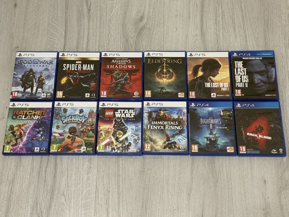 Vând pachet (bundle) de jocuri pentru PS5 și PS4
