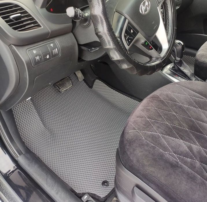 ECO Коврики EVA для Hyundai Accent \ Solaris (ЭКО полики ЭВА, ЕВА)