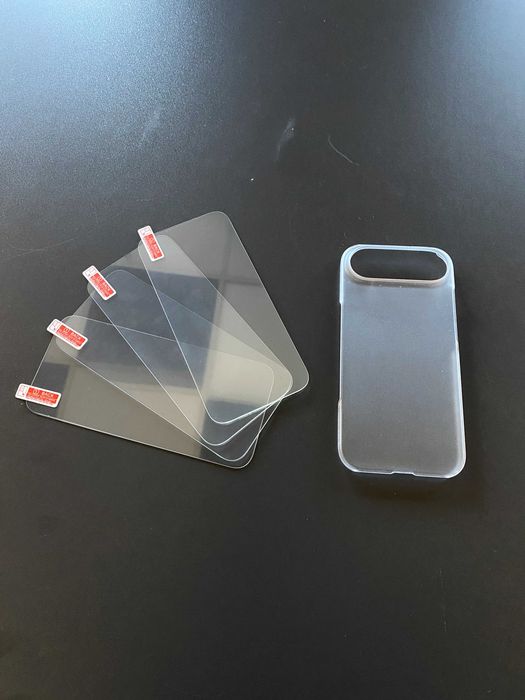 Set Folii/Huse iPhone 13/14 Pro Max Air MagSafe Slim Carbon Stitch