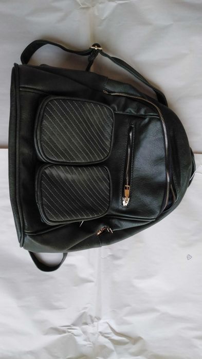 Geanta tip rucsac din piele verde