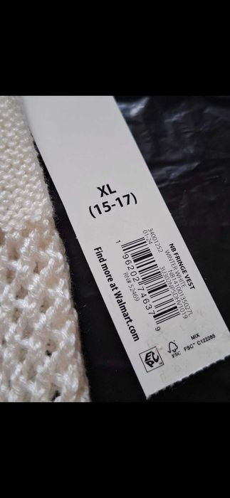 Дамско плетено елече на ресни,  Чисто ново, размер XL