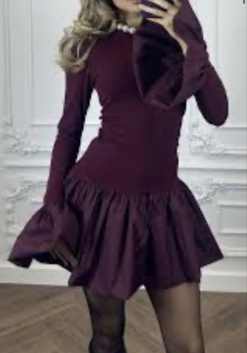 Платье бордовое вечернее