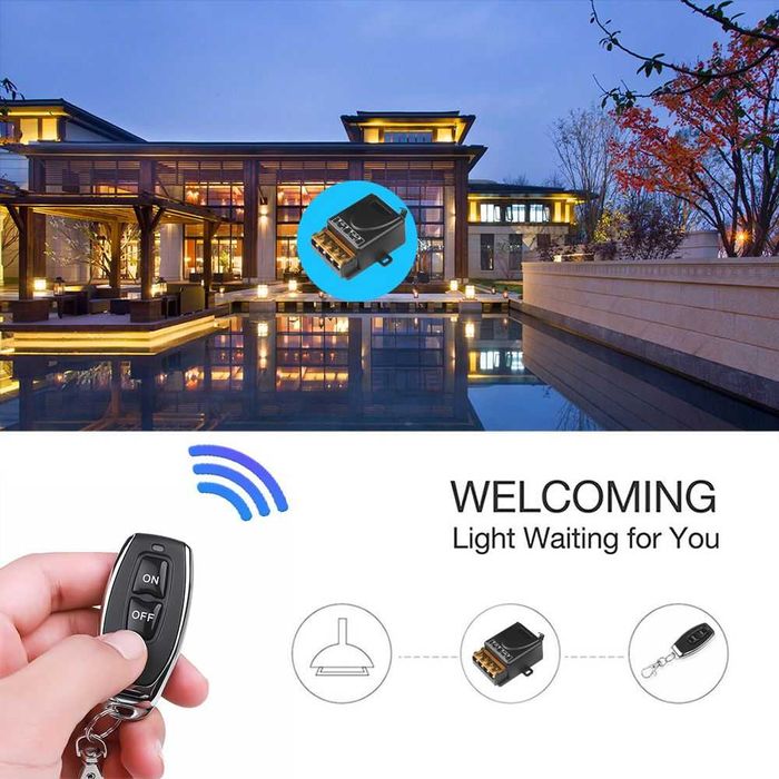 Releu wireless + telecomanda 220V 7kw pompa apa iluminat automatizari
