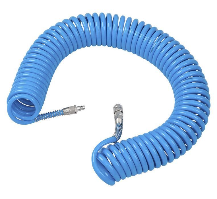 Furtun aer spiralat 15m diamtru 8x12mm cuple rapide incluse