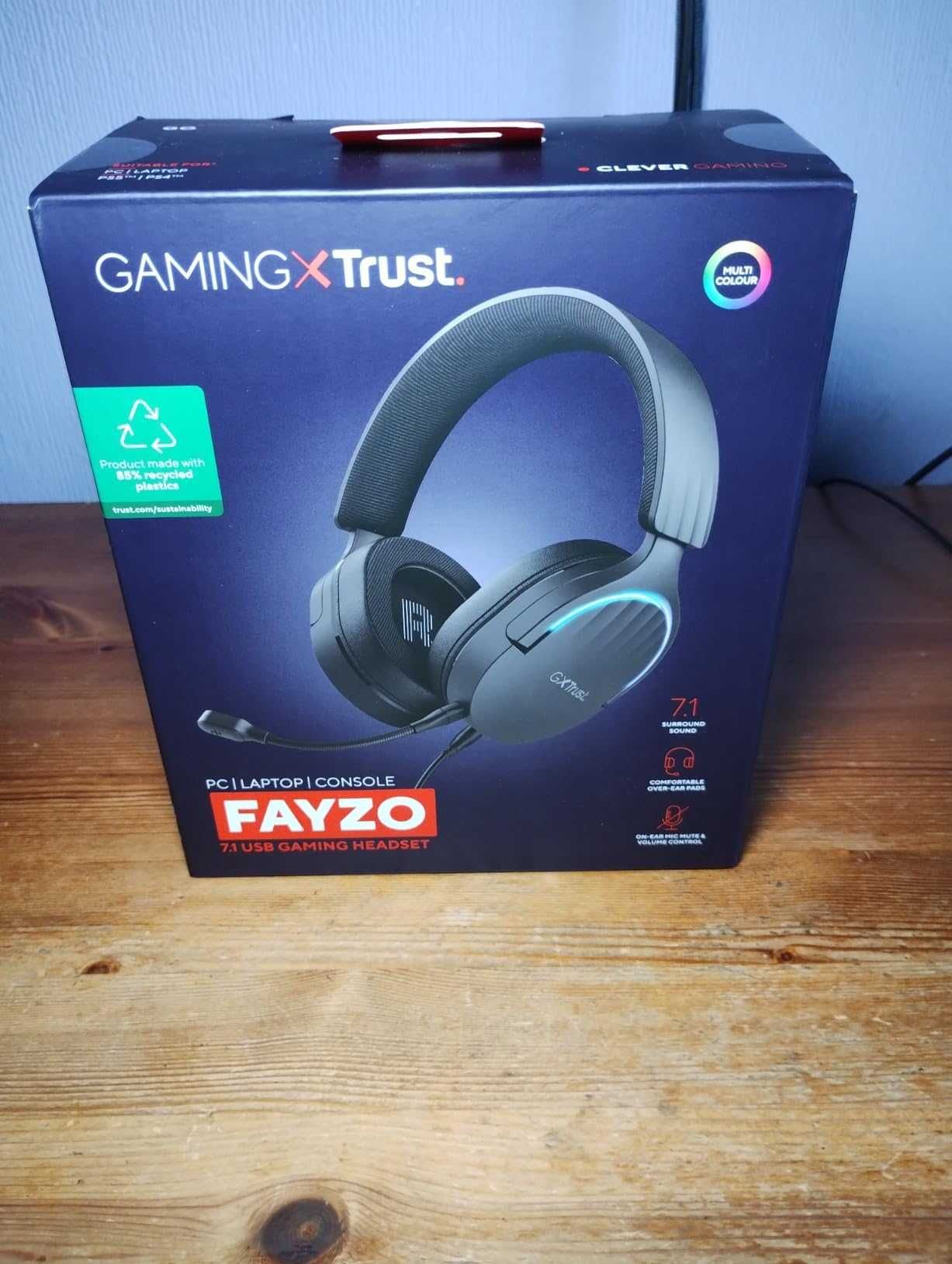 Trust Gaming GXT 490 Fayzo 7.1 USB геймърски слушалки, 2 м кабел, RGB