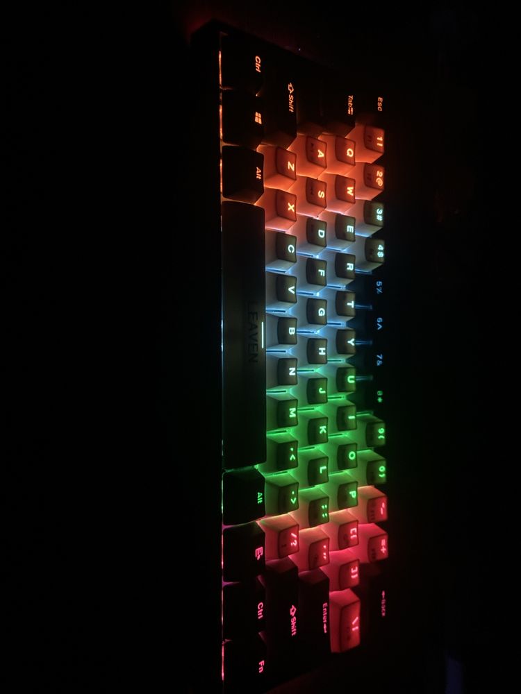 Leaven k620 keyboard, 61 key electronic RGB lighting system