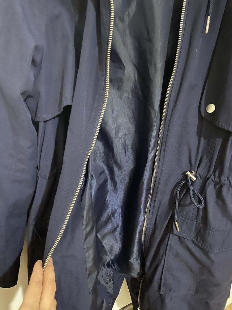 Parka dama bleumarin