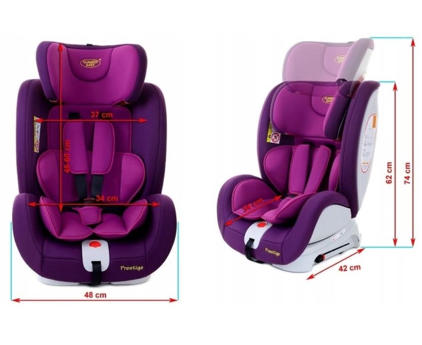 Scaun Auto 0-36KG Reglabil ISOFix Violet