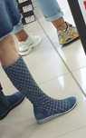 Cizme de primavera din denim (jeans) dama NOI 37-38