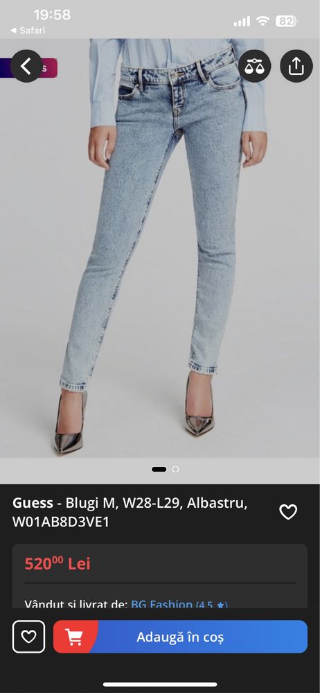 Blugi dama skinny Guess originali