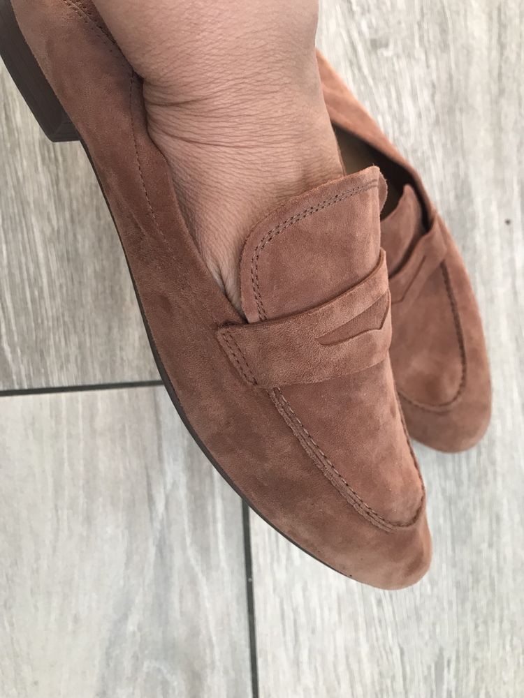 Loafersi piele naturala intoarsa 40