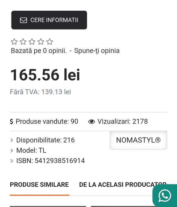 Cornisa decorativa polistiren (150 x 150 x 2000 mm)