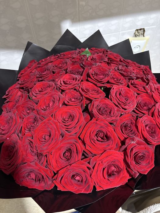 Розы 55шт красные