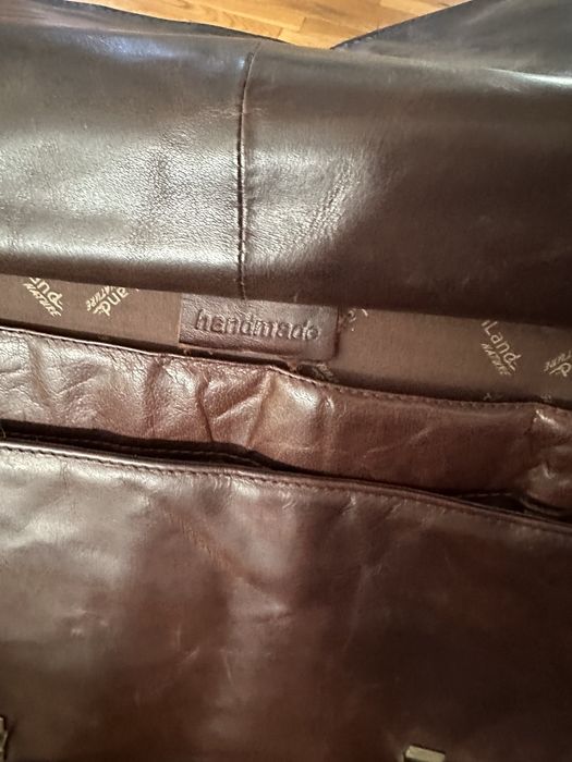 Geanta barbati piele naturala hendmade
