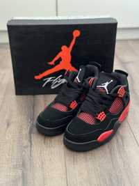 Adidasi Air Jordan 4 Retro RED THUNDER PIELE - Model Nou 2023