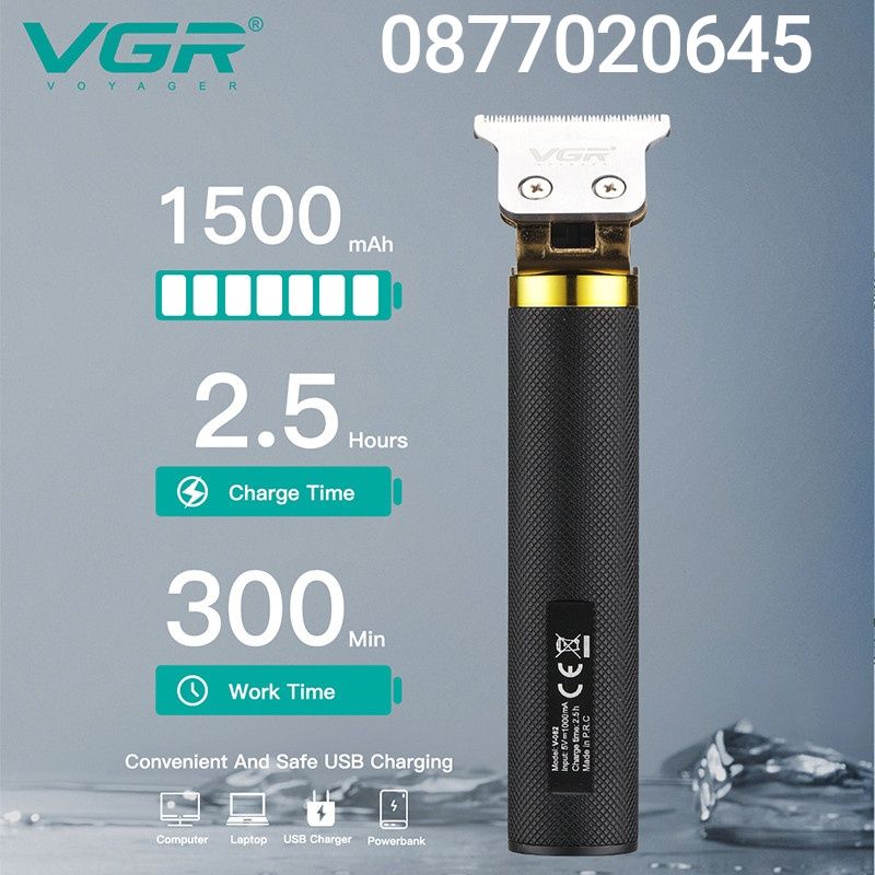 Професионална Безжична Машинка Тример за Подстригване оформяне VGR-082